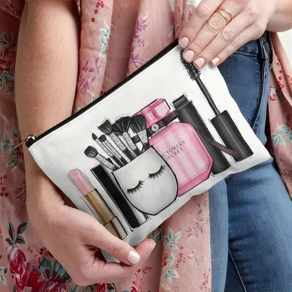 ๐Chic Makeup Bag Cosmetic Bag Travel Organizer for Brushes & Essentials - Picture 5 of 8